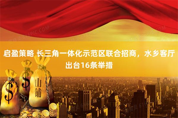 启盈策略 长三角一体化示范区联合招商，水乡客厅出台16条举措